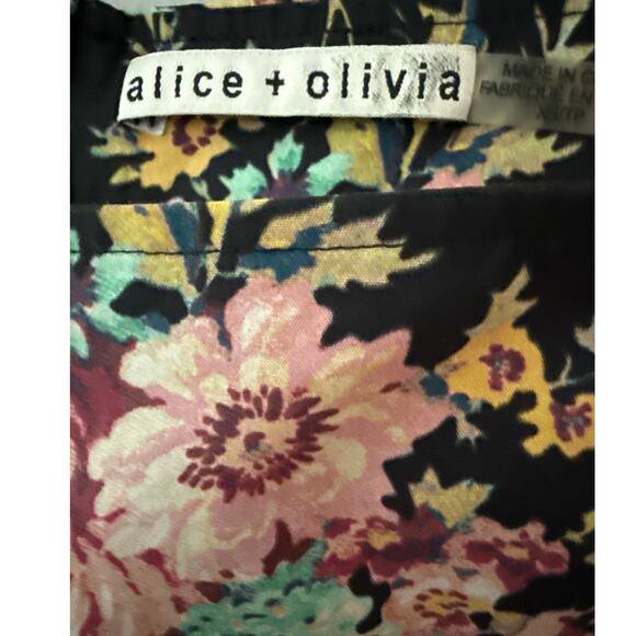 Alice + Olivia‎ Shirley Floral Flared Sleeve Blouse Size XS - Picture 5 of 8